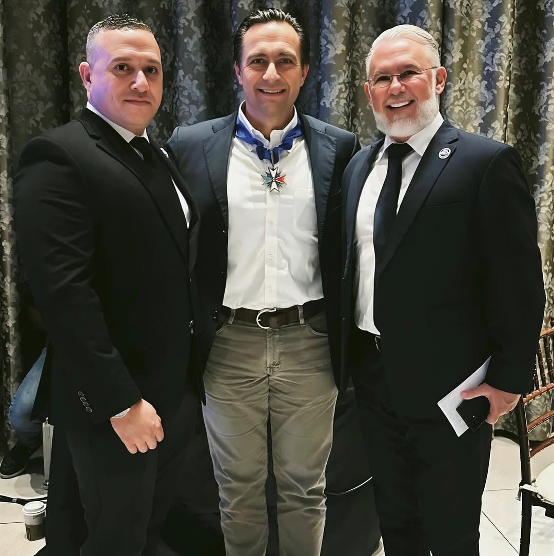 Dennis Casco with Giovanni Musella and Vincenzo Odoguardi during MAIE meeting in Guatemala